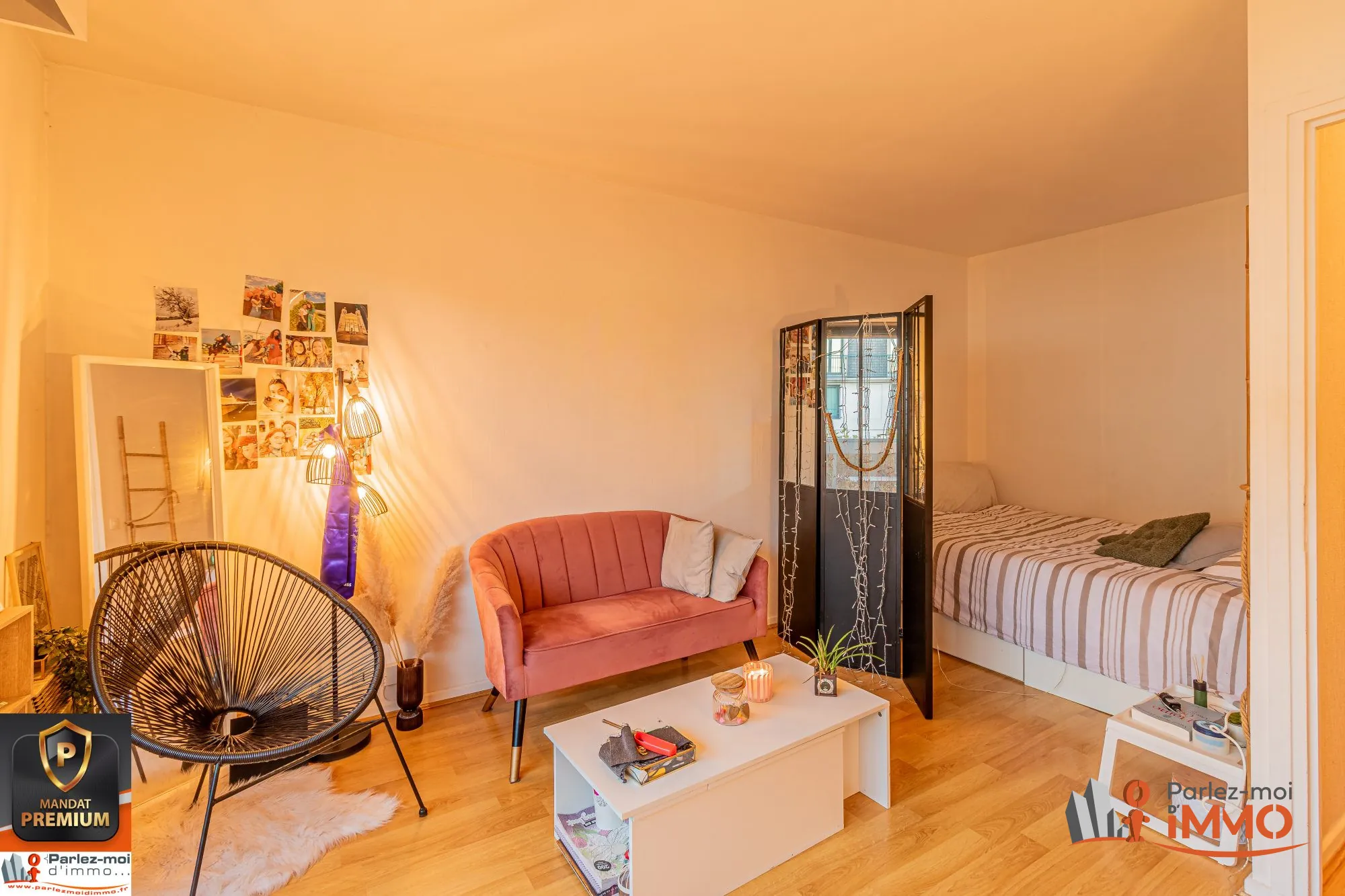 À vendre appartement T1 bis de 26,25 m² avec balcon à Lyon 7ème 