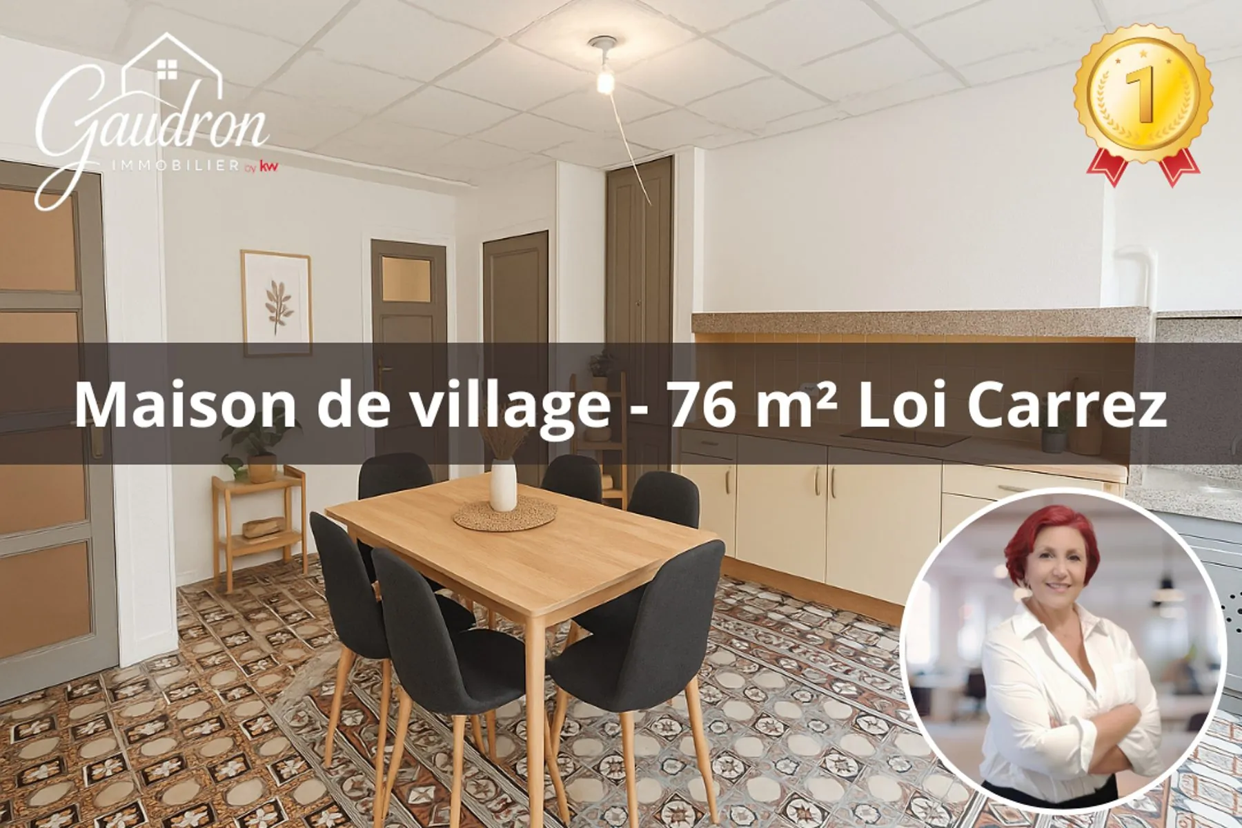 À vendre maison de village rénovée de 76 m² à Montner, village viticole proche Perpignan