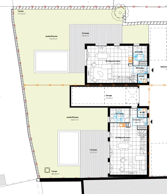 Terrain constructible de 317 m² à Saint Georges d'Orques avec permis valide 