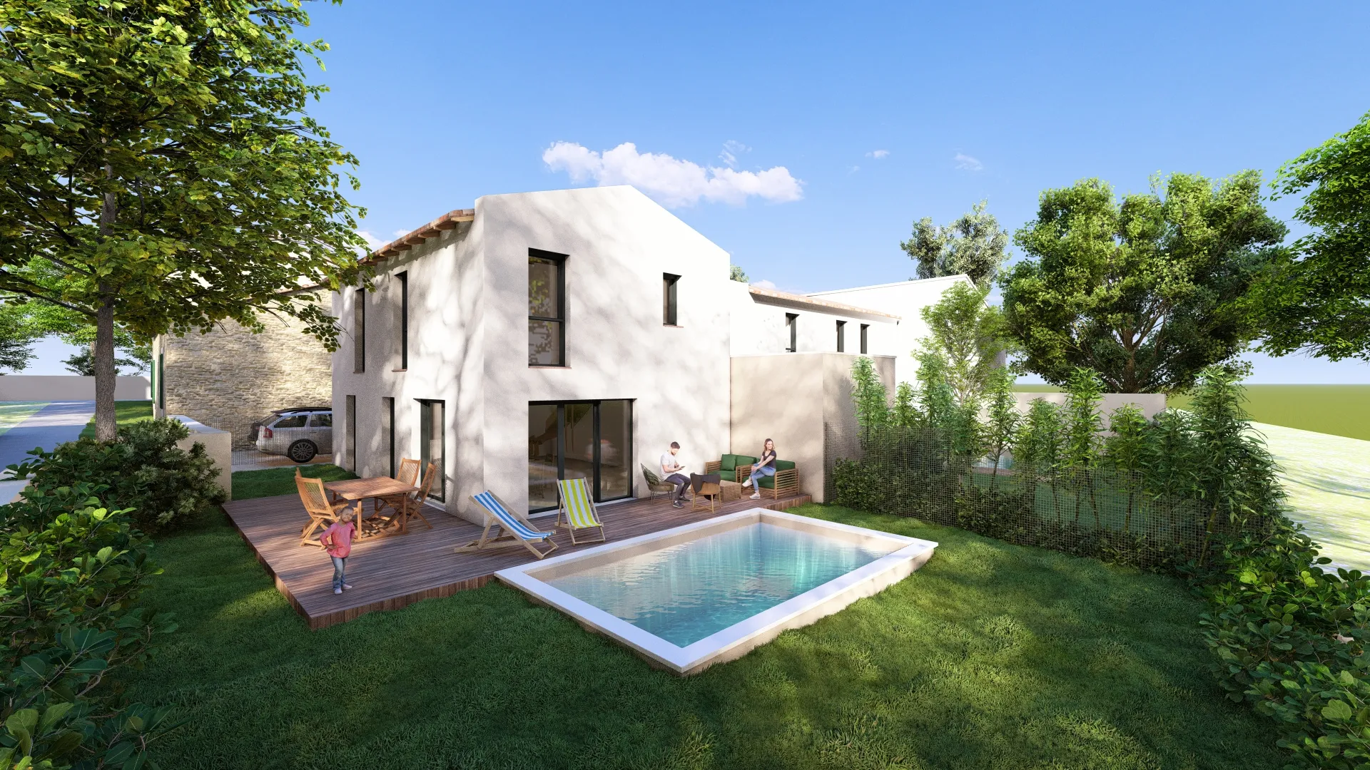 Terrain constructible de 317 m² à Saint Georges d'Orques avec permis valide