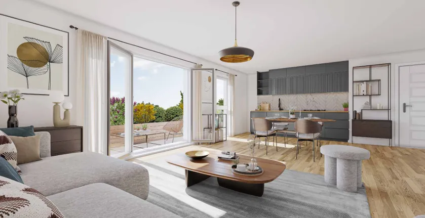 Appartement neuf 3 pièces à Meaux (77100) livré en 2026 avec parking