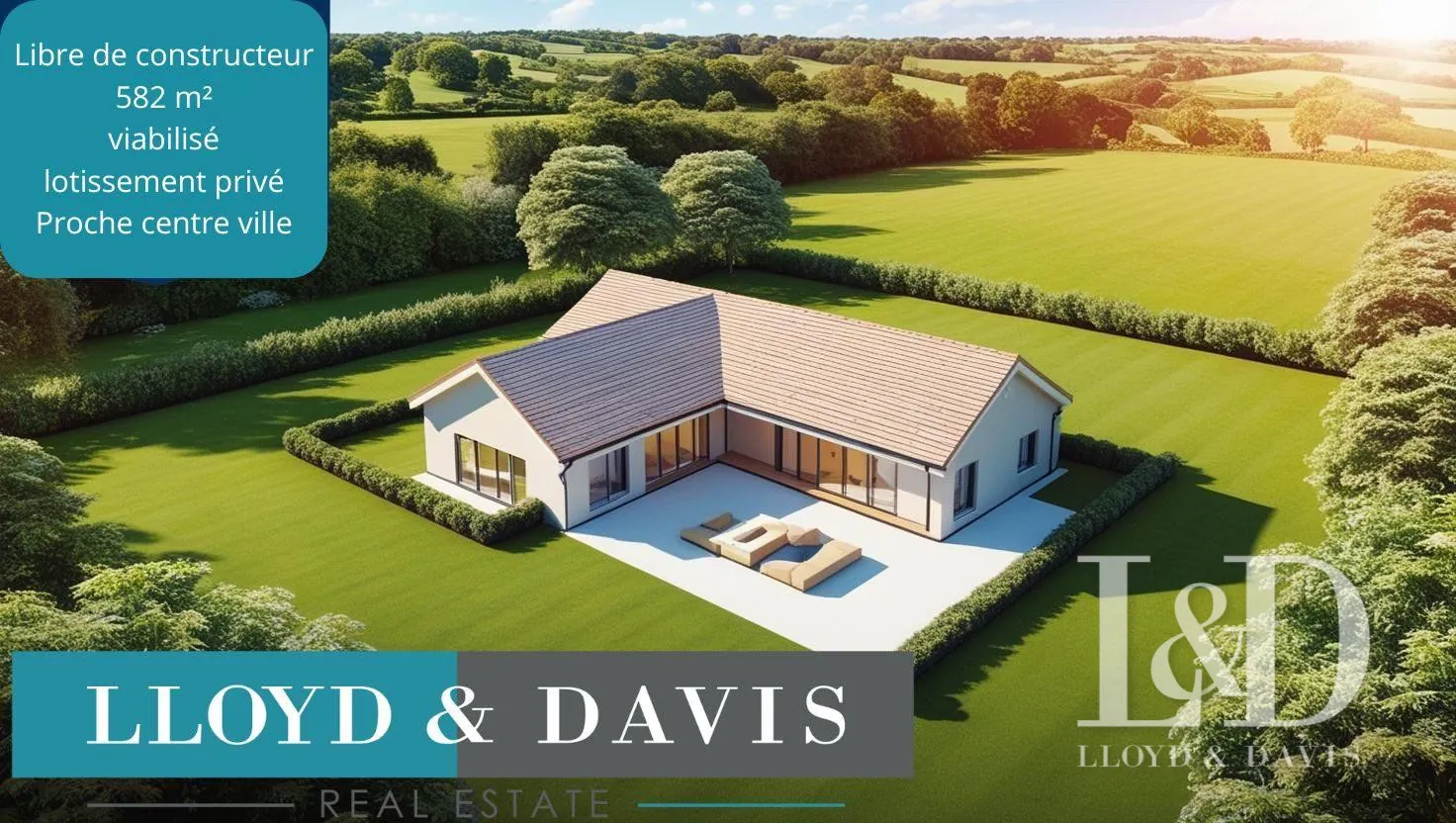 Magnifique terrain constructible de 582 m² à Mauves-sur-Loire