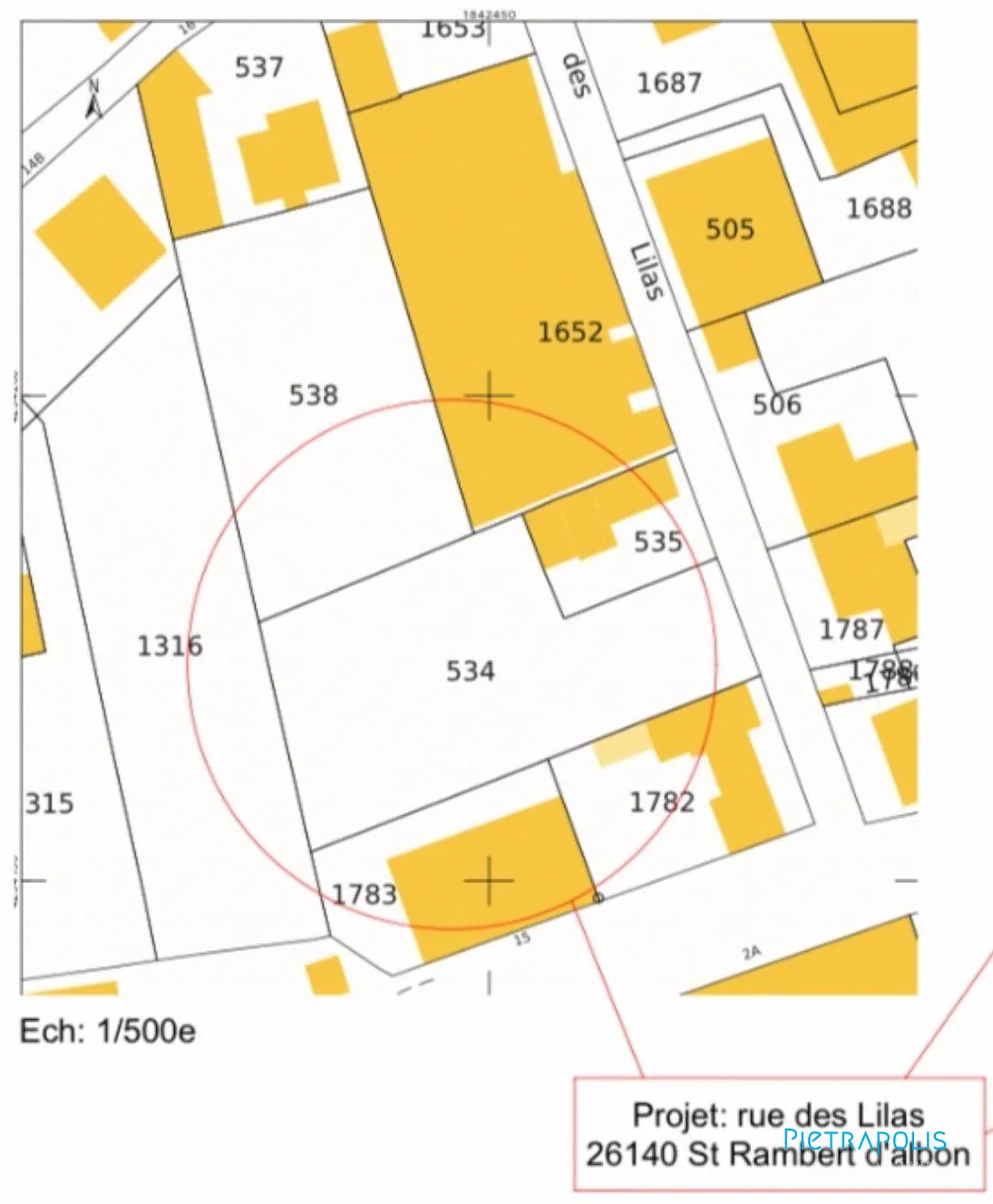 Terrain constructible de 975 m² avec permis purgé pour 8 logements à Saint-Rambert-d'Albon
