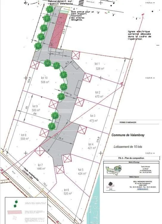 Terrain constructible de 475 m² à Valambray - Lotissement résidentiel