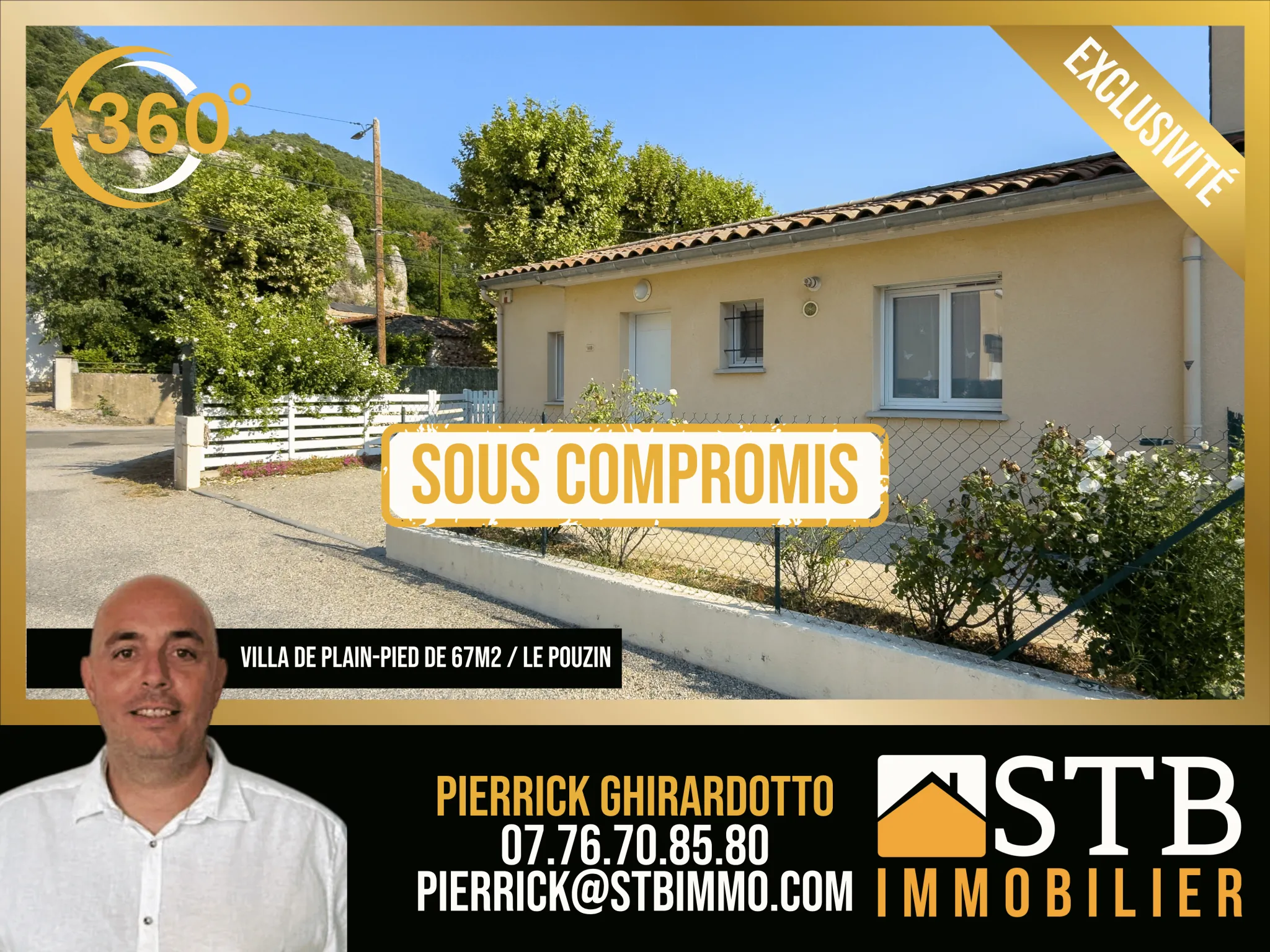 Maison de plain-pied de 67m² meublée avec 2 chambres au Pouzin