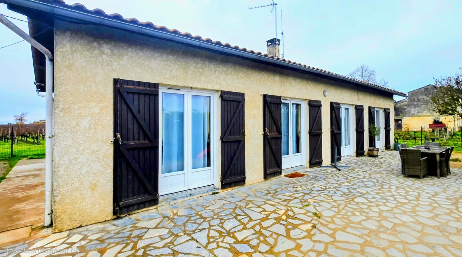 Charmante maison de plain-pied à Saint-Emilion avec jardin et dépendance