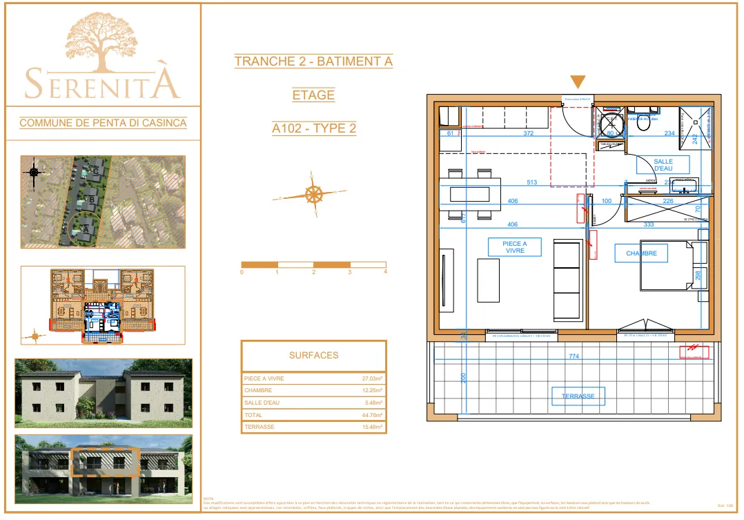 Appartement T2 neuf à Penta di Casinca - Résidence de standing Sérénità 