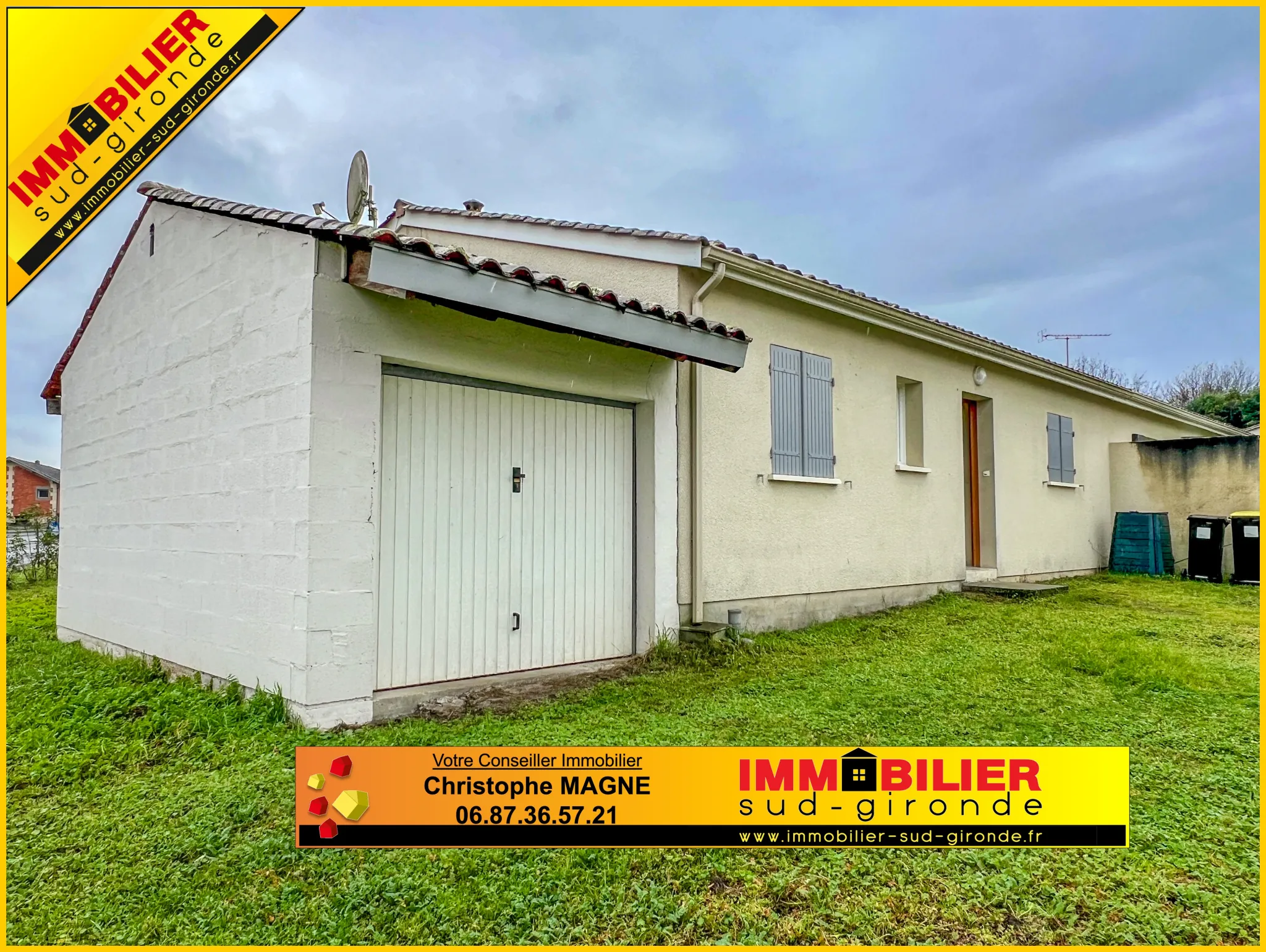 Maison 3 chambres avec garage et jardin à Roaillan 