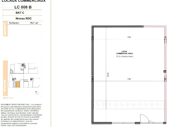 Local commercial de 108 m² à La Talaudière avec visibilité immédiate 
