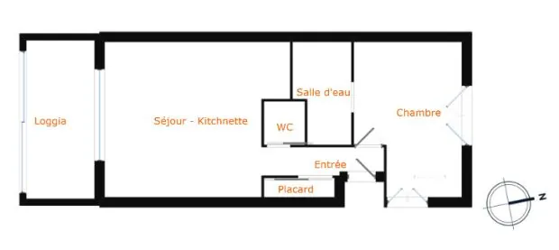 Appartement T2 rénové avec vue mer à Bandol, dernier étage, loggia plein sud, parking inclus 