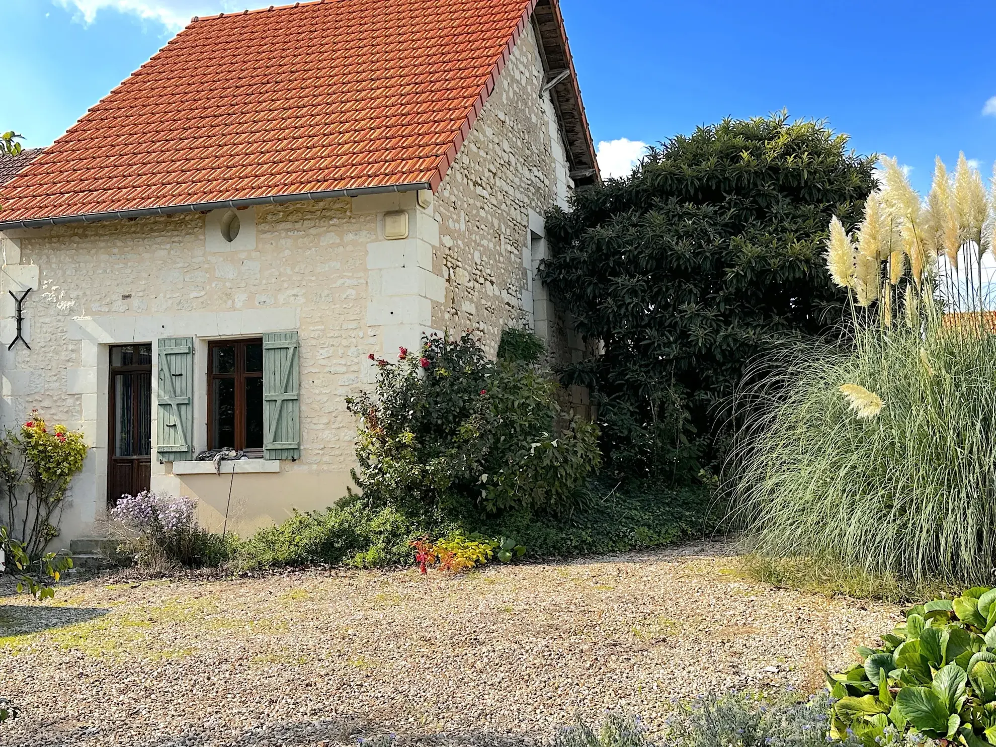 Maison en pierre avec piscine, dépendances et charme authentique à Naintré 