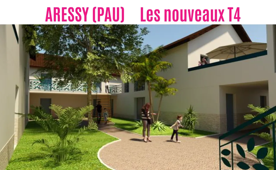 À vendre cinq appartements à Aressy, neuf et à terminer, parfaits pour investissement ou résidence principale