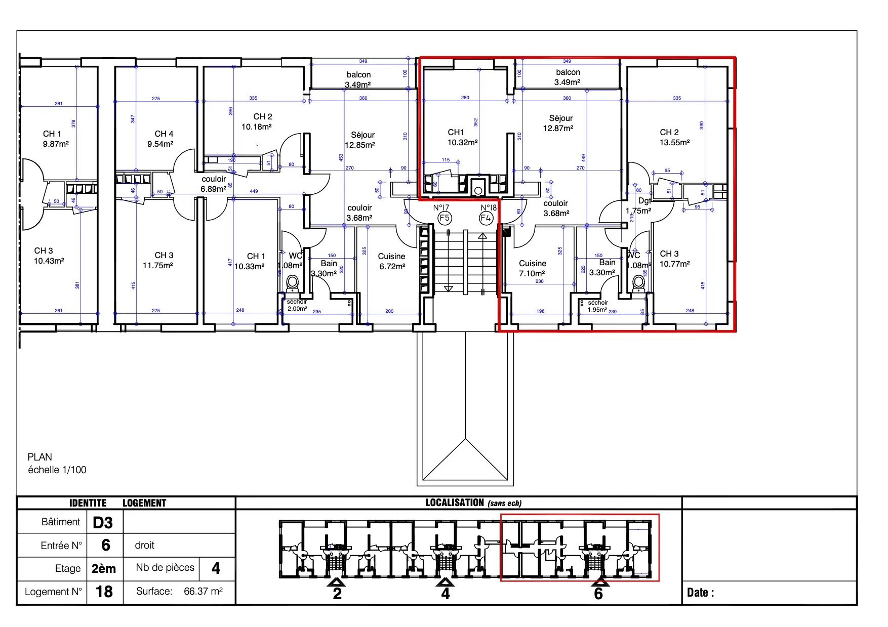 Appartement T3 lumineux à Mourenx pour 62 000 € avec balcon et cave 