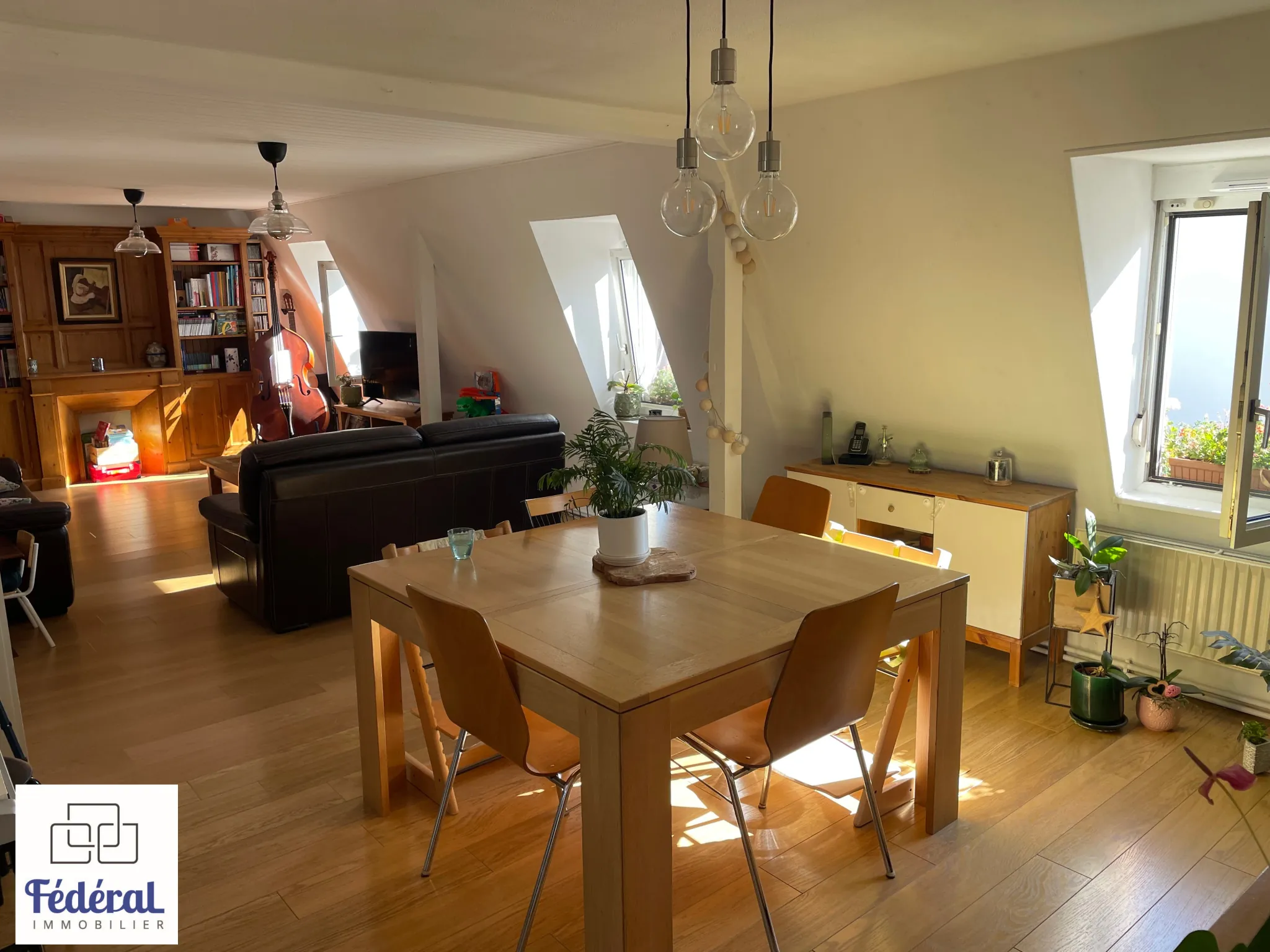 Appartement F4-bis lumineux de 96m² à Schiltigheim avec cour et caves 