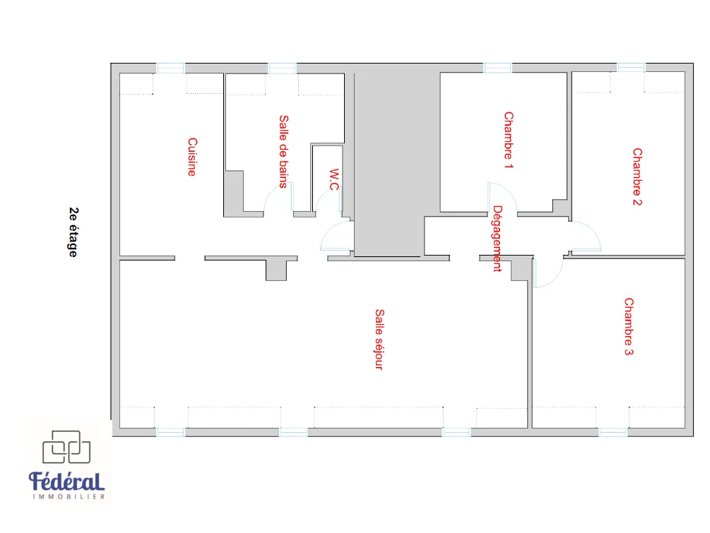 Appartement F4-bis lumineux de 96m² à Schiltigheim avec cour et caves 