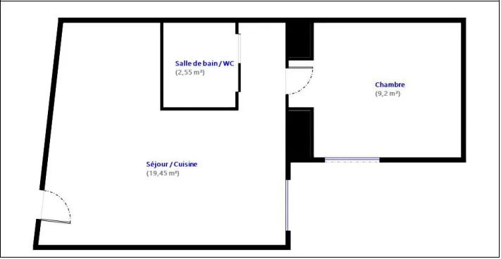 Appartement 2 pièces calme et rénové dans le Carré d'Or à Nice à 400m du Negresco 
