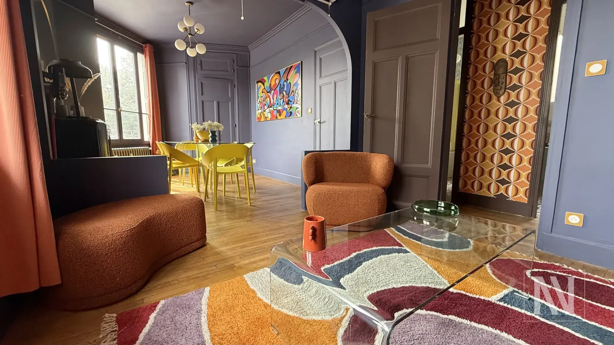 Superbe appartement meublé de 65m² au centre de Troyes, charme Art déco 