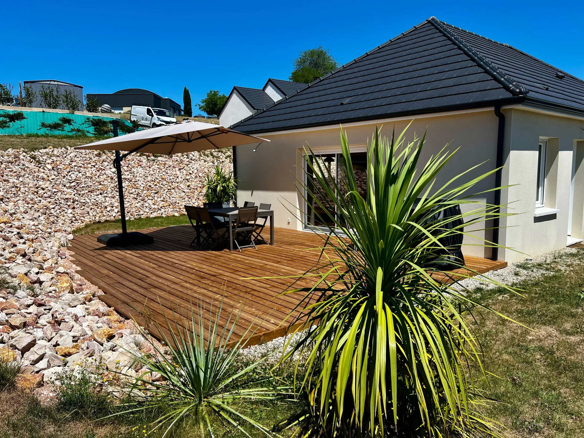 Maison neuve de plain-pied à vendre à St Hilaire Peyroux – 80 m², 3 chambres, terrasse 