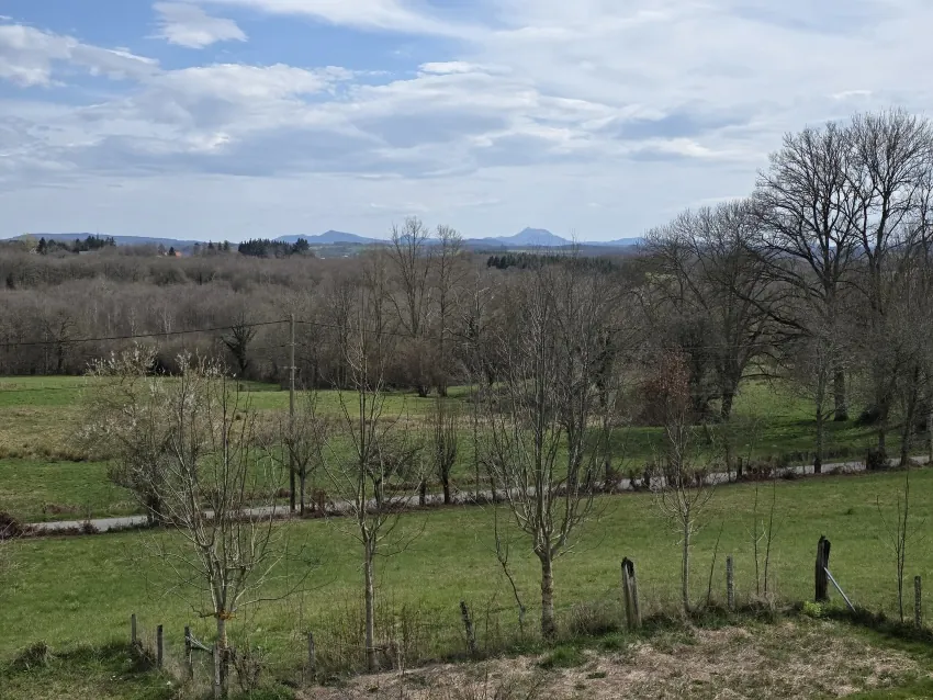 Maison en pierre à rénover avec dépendances et vue sur les Montes d'Auvergne à Saint Gervais d'Auvergne 