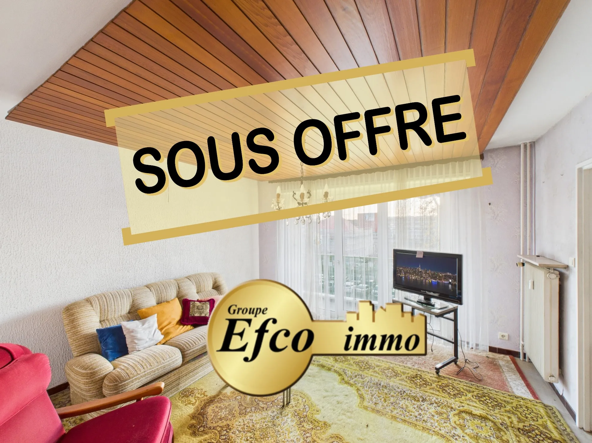 Appartement T4 à Saint-Louis centre-ville face à la gare, 80 m² à rénover