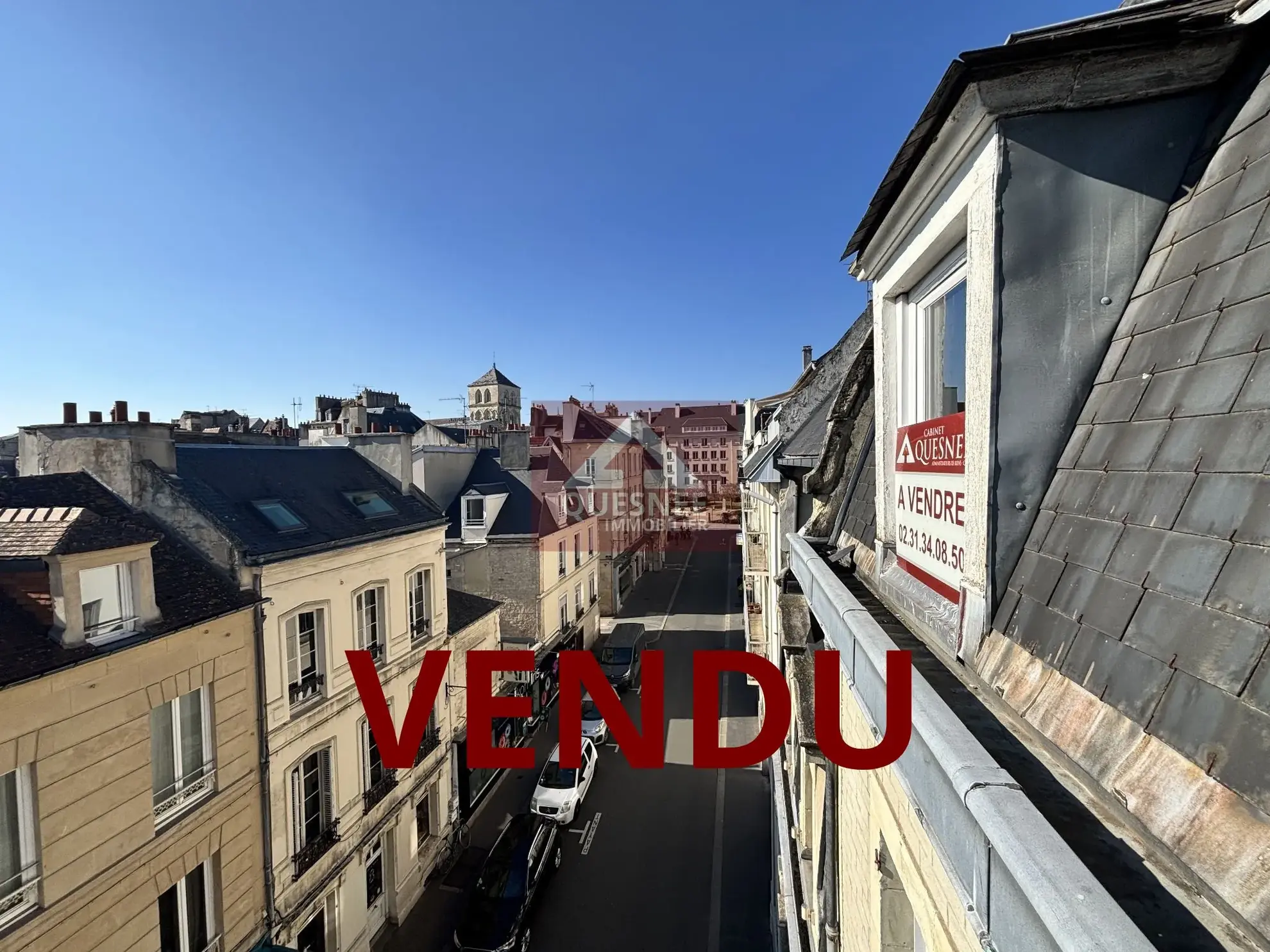 Studio à vendre en hyper centre de Caen de 21,79 m², dernier étage, lumineux