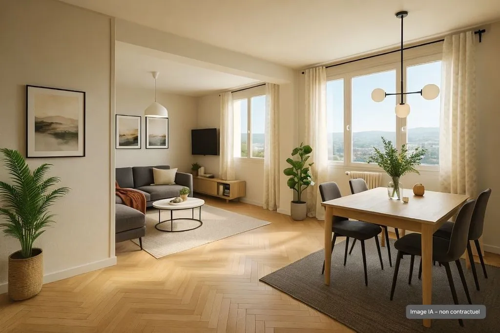 Appartement T3/4 avec vue mer à Marseille sur le plateau de Montolivet 