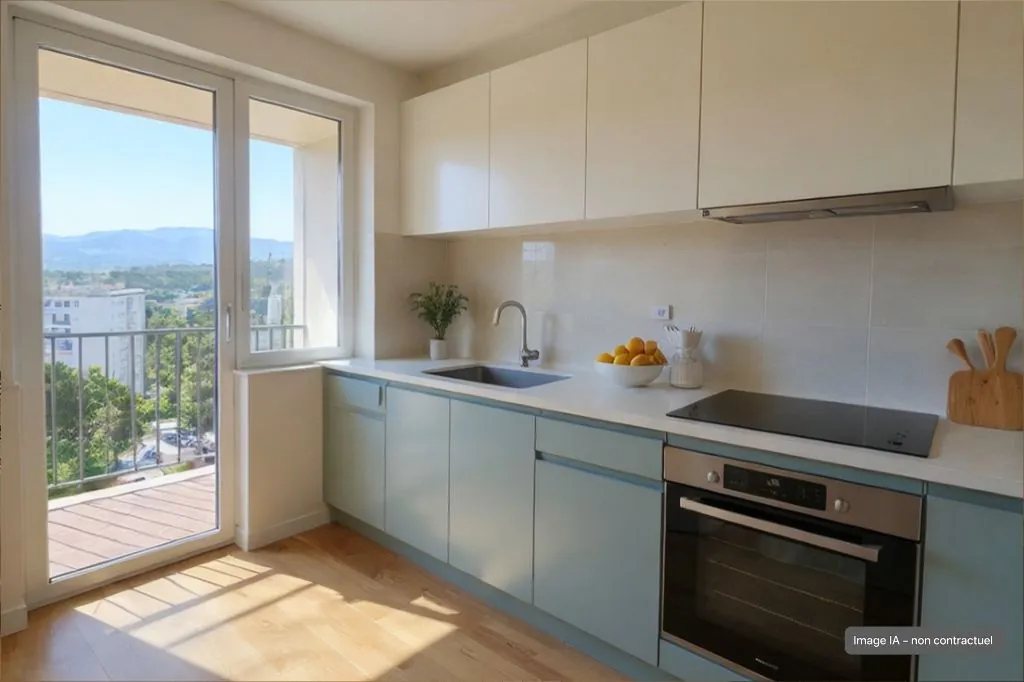 Appartement T3/4 avec vue mer à Marseille sur le plateau de Montolivet 