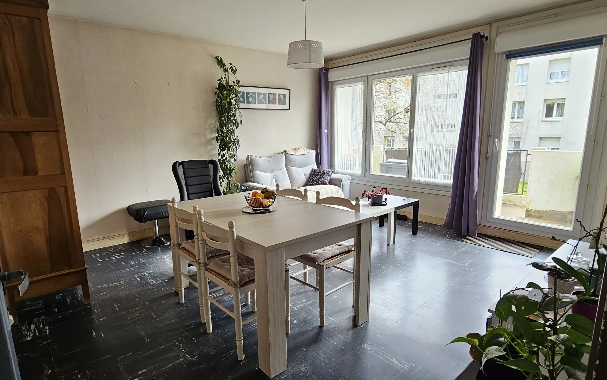 Appartement 3 chambres lumineux à vendre à Nantes, proche parc de Procé 