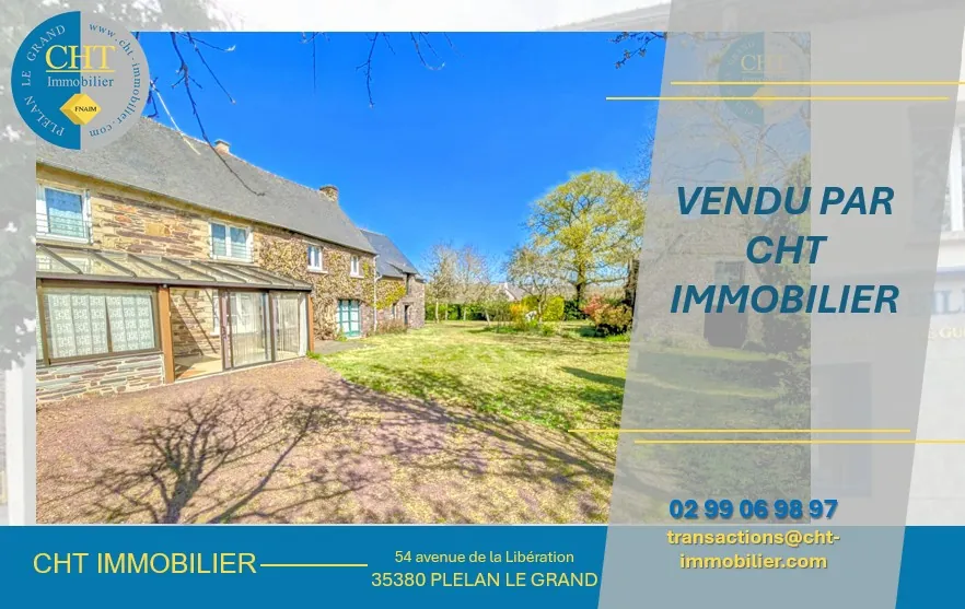 Charmante maison en pierre avec dépendances à Campénéac, forêt de Brocéliande