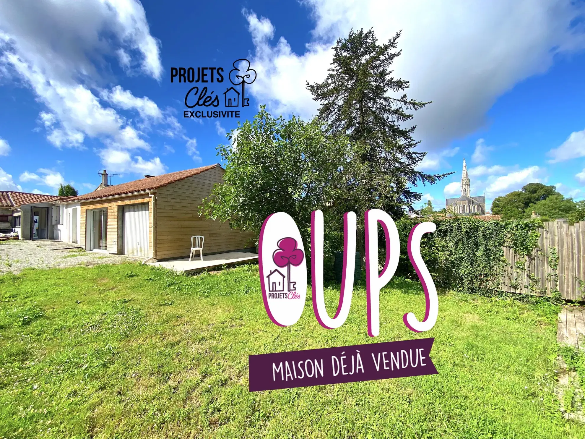 Maison 2/3 chambres à Les Achards, centre-ville avec jardin