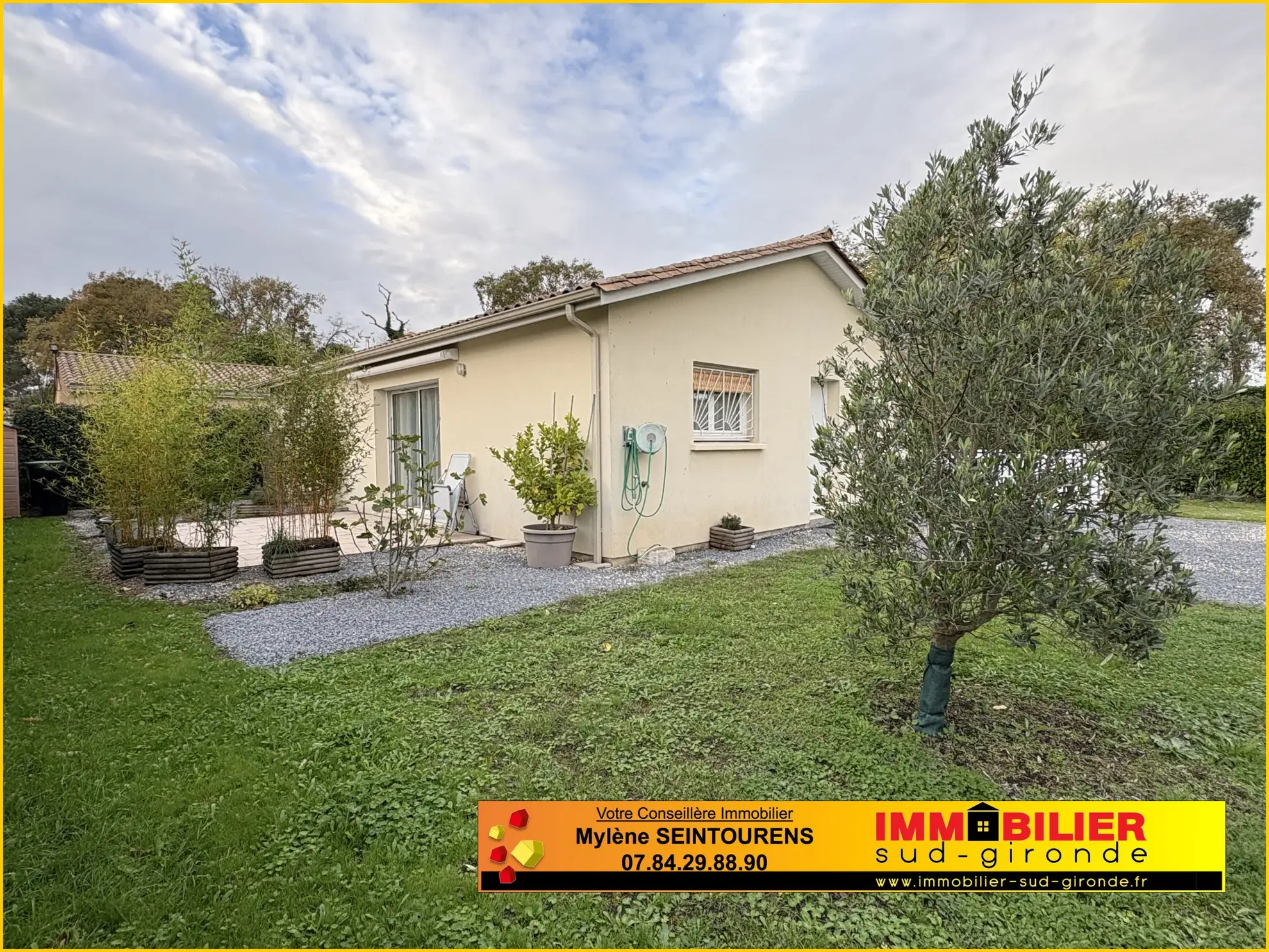 Maison récente de plain-pied à vendre à Langon avec 3 chambres et jardin clos