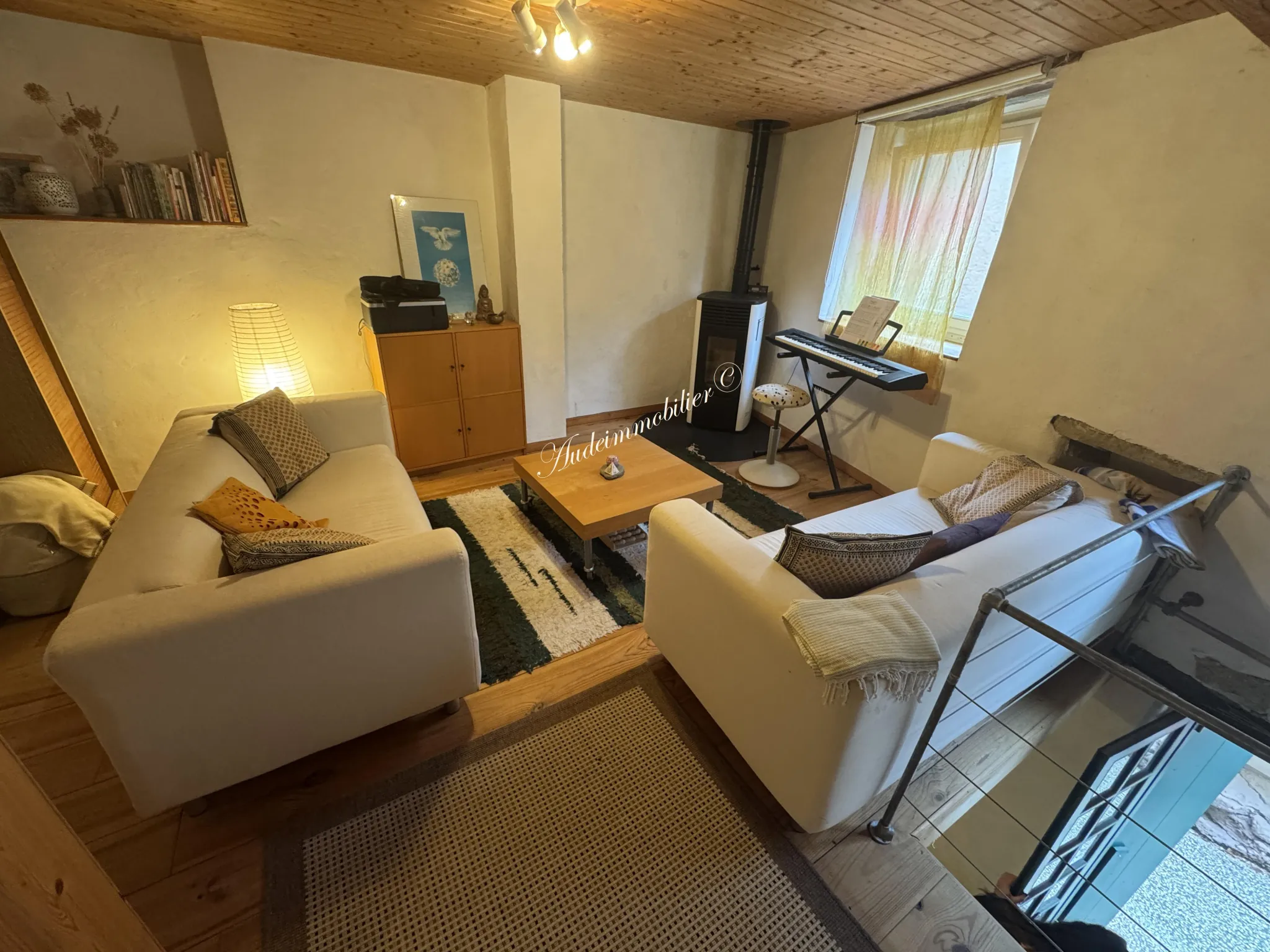 Belle maison de village en pierres à Limoux avec vue et fibre optique 