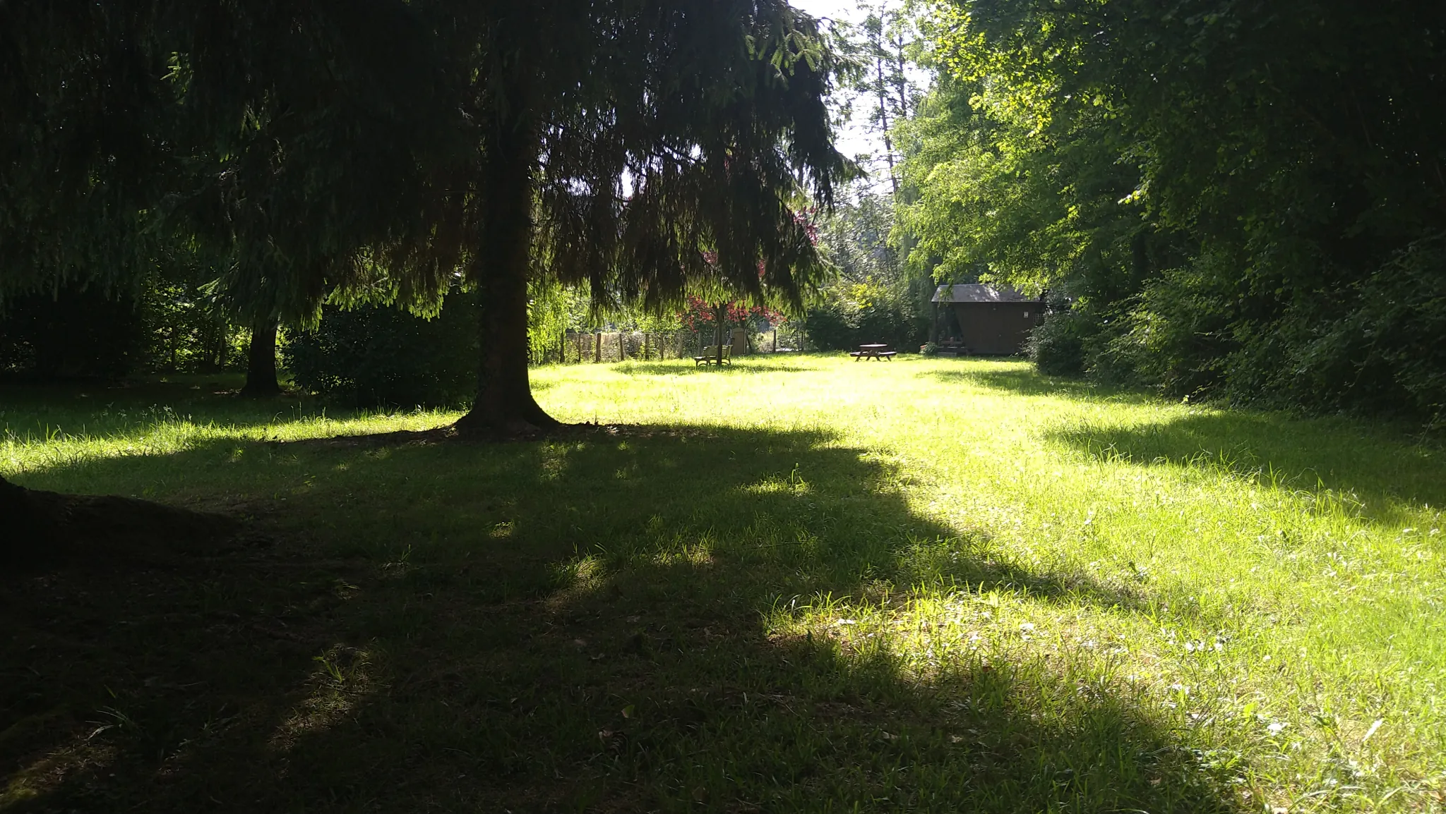 Terrain de loisir de 1710 m² avec chalet à St Leonard des Bois 