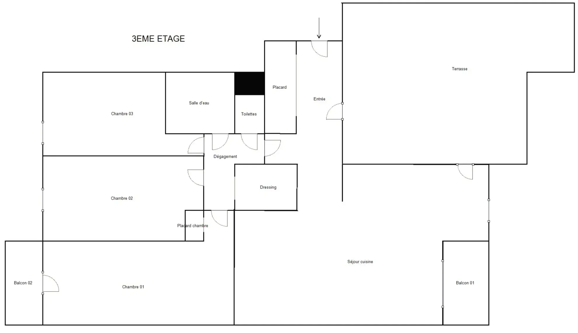 Appartement F4 de 93 m² avec terrasse et garage à Clermont-Ferrand 