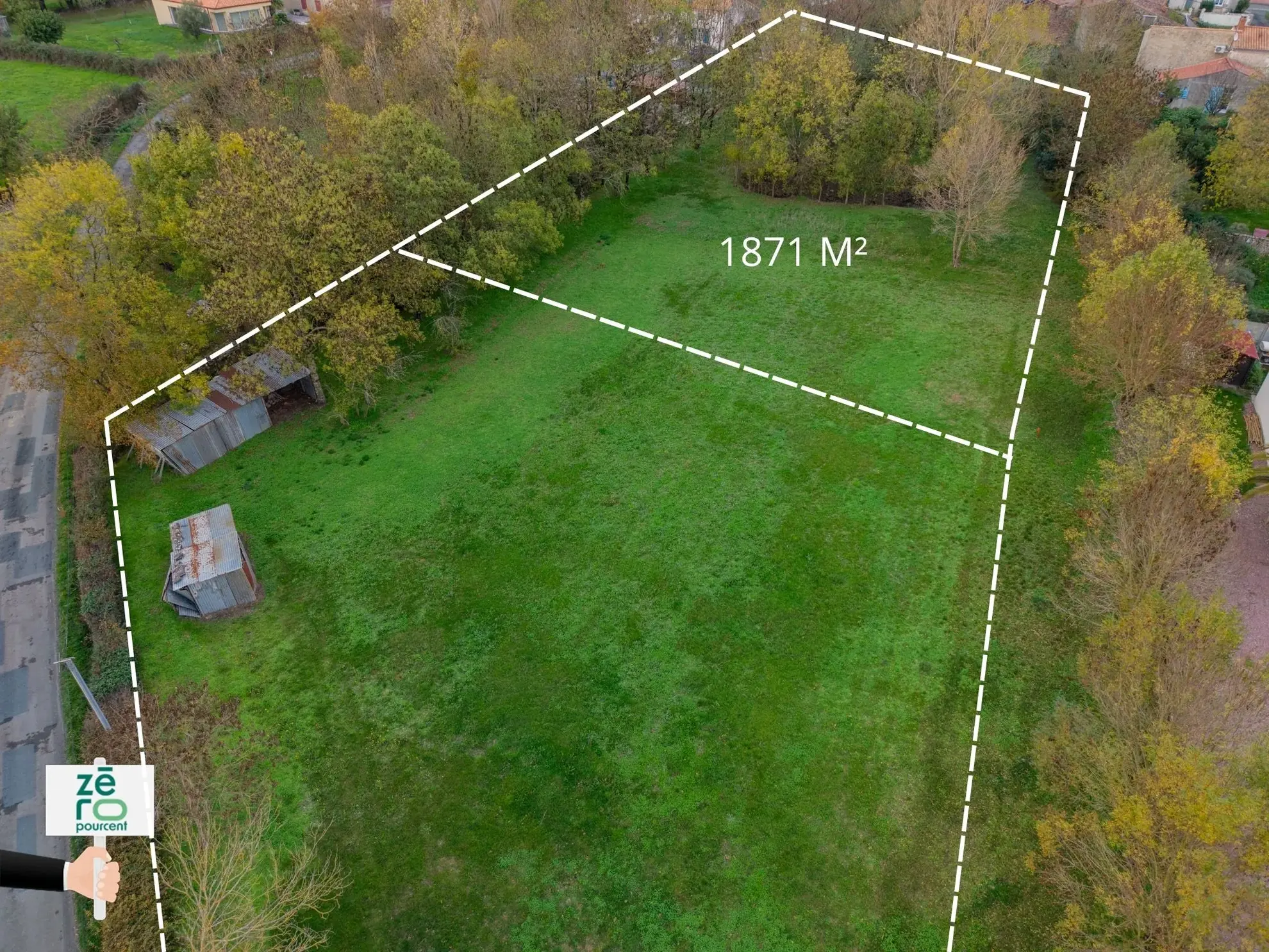 Terrain constructible de 1871 m² à Mareuil-sur-Lay-Dissais – Calme et Nature