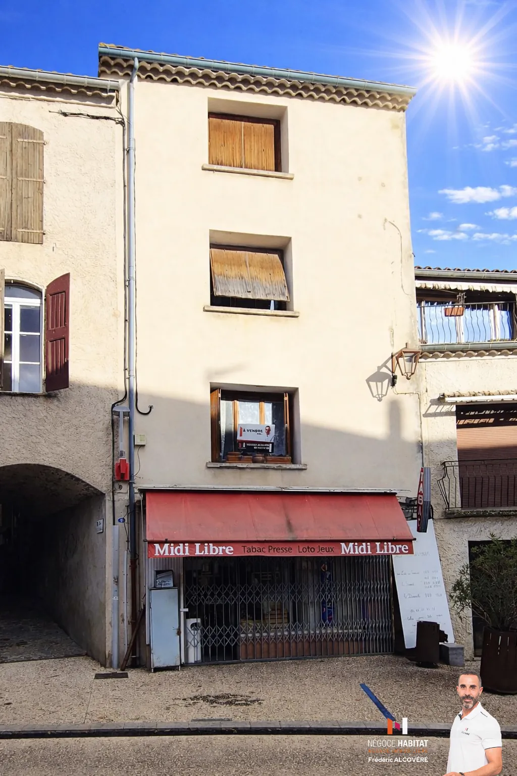 Maison de village T5 avec local commercial à Sauve, idéale pour investissement ou habitation