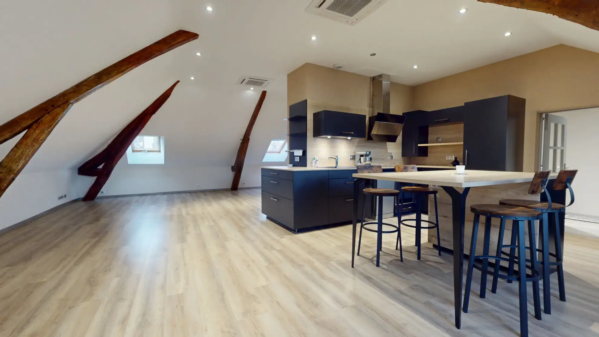 Loft de 124 m² en centre-ville de Vesoul avec parking privé et vue sur la Motte