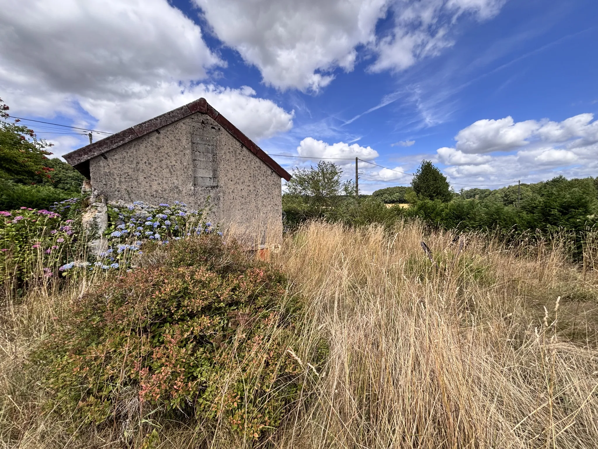 Maison en pierres à rénover avec jardin, grange et cave à St Dizier Leyrenne 