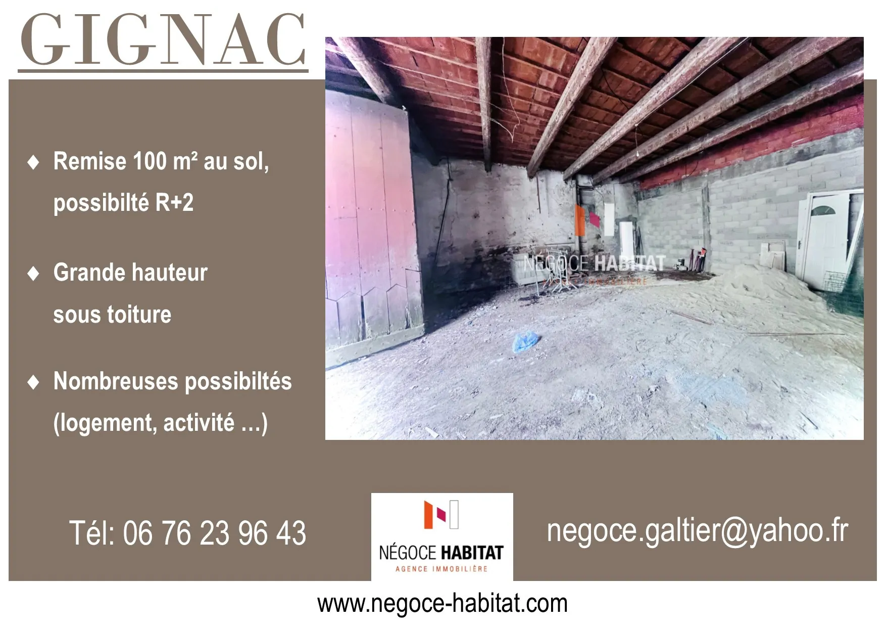 Remise à rénover au centre de Gignac avec potentiel 200 m²