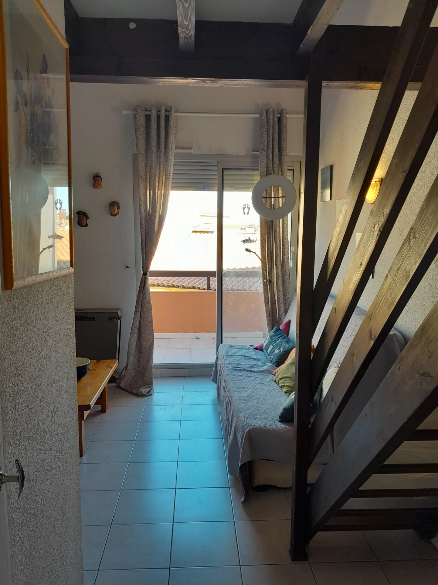 Studio mezzanine avec terrasse à Agde - Dernier étage, cadre agréable