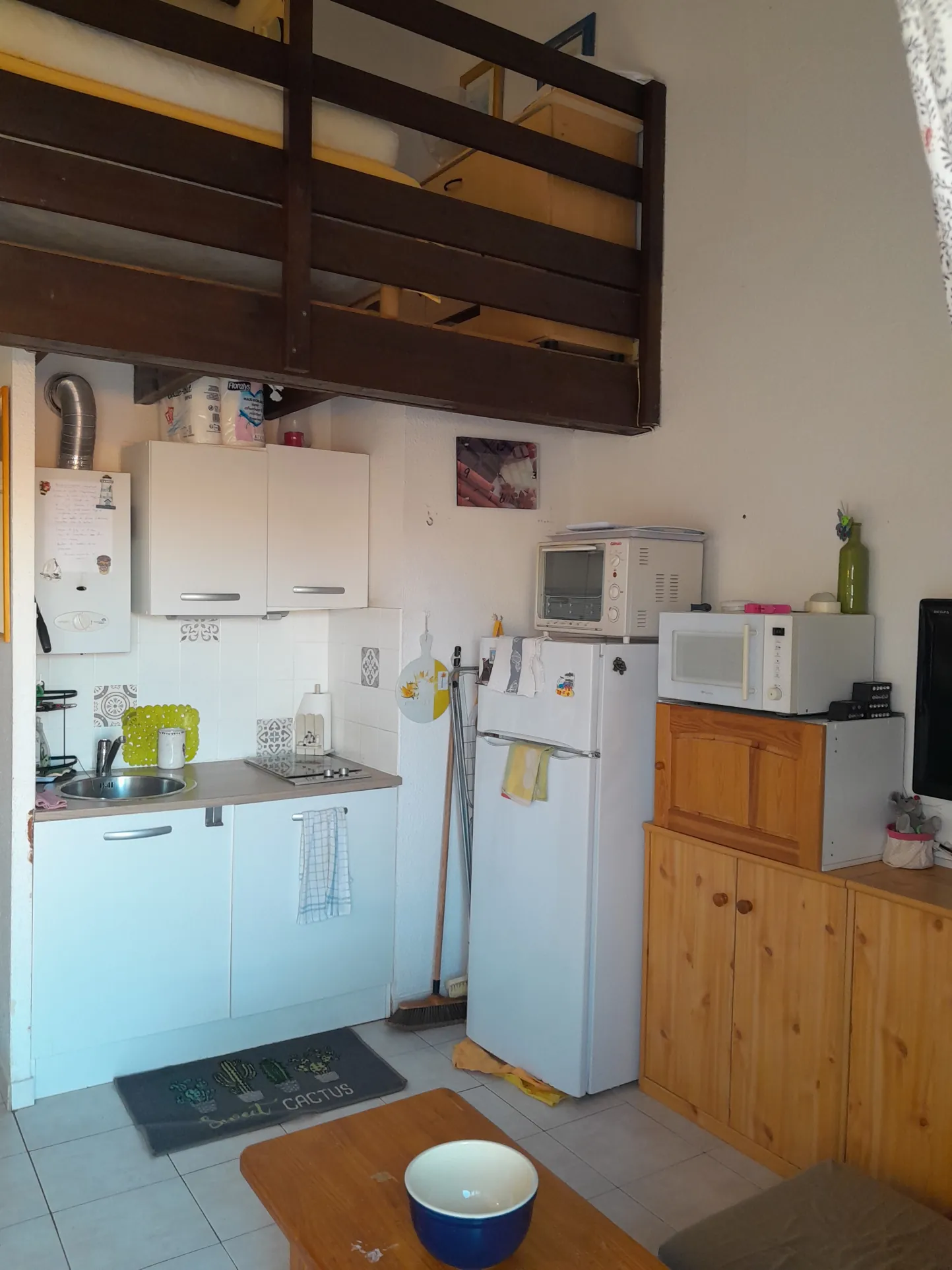 Studio mezzanine avec terrasse à Agde - Dernier étage, cadre agréable 