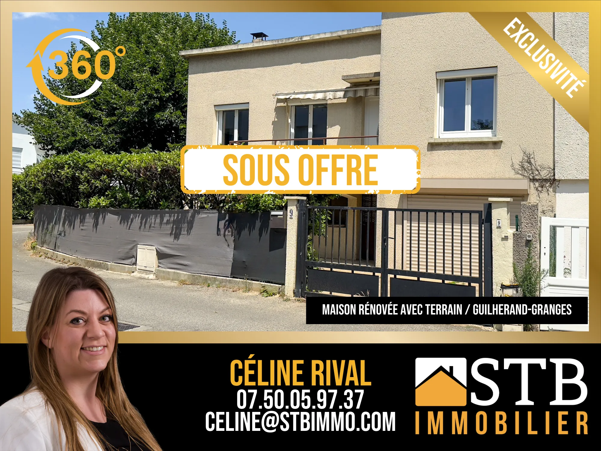 Maison rénovée de 80 m² avec garage et terrain à Guilherand-Granges