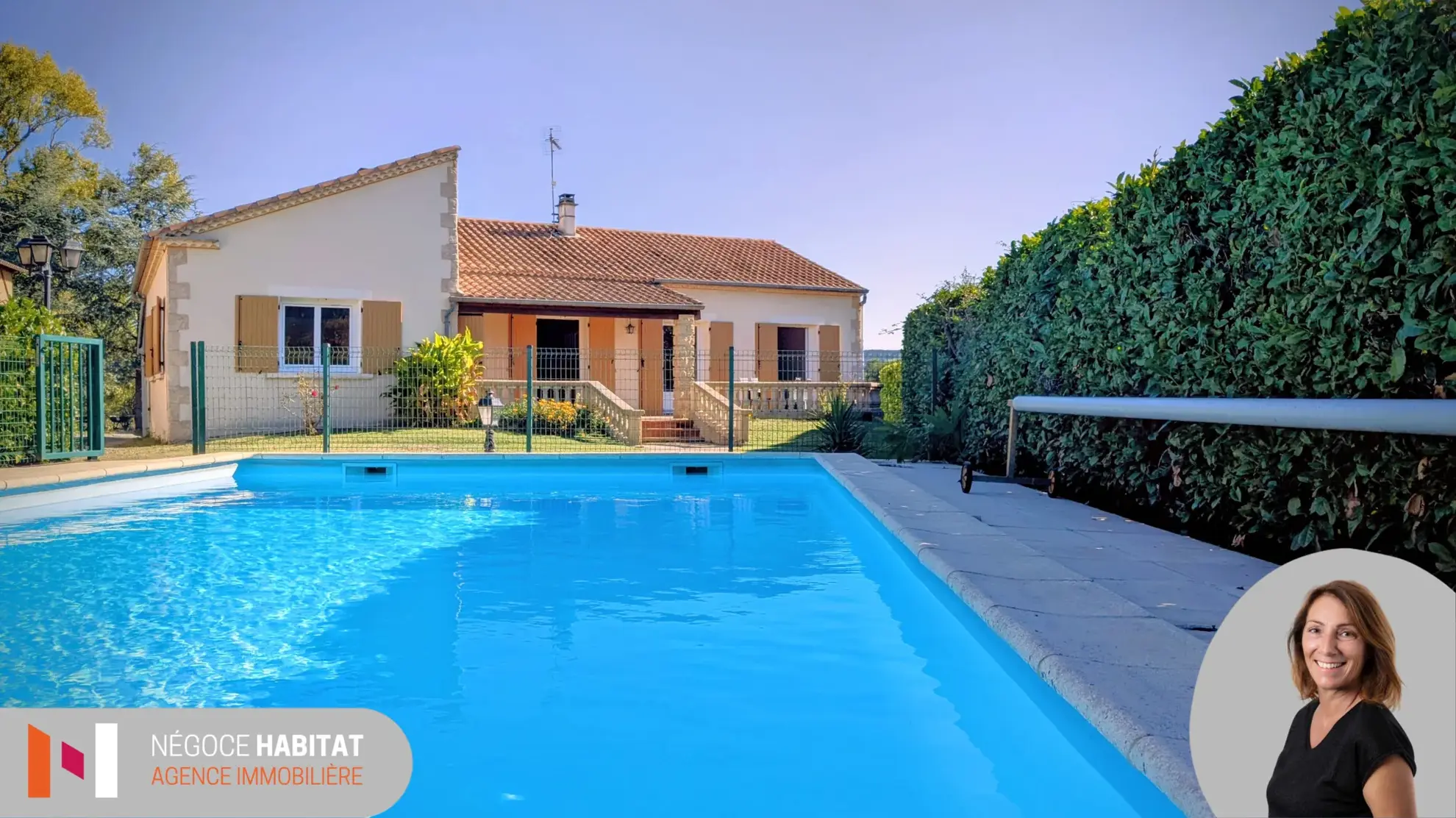 Villa de plain-pied avec piscine et grand terrain à Lédignan