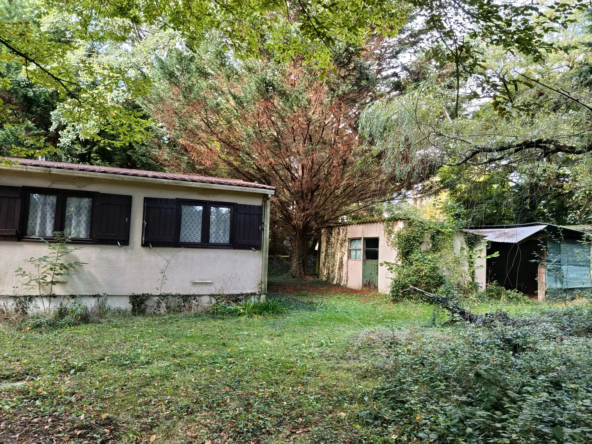 Maison à rénover avec 2 chambres sur terrain boisé près de Paris 