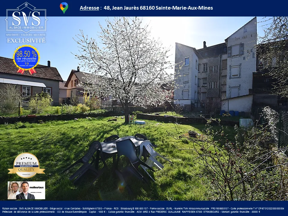 Appartement F4 de 70,61 m² avec jardin et cave à Sainte-Marie-aux-Mines 