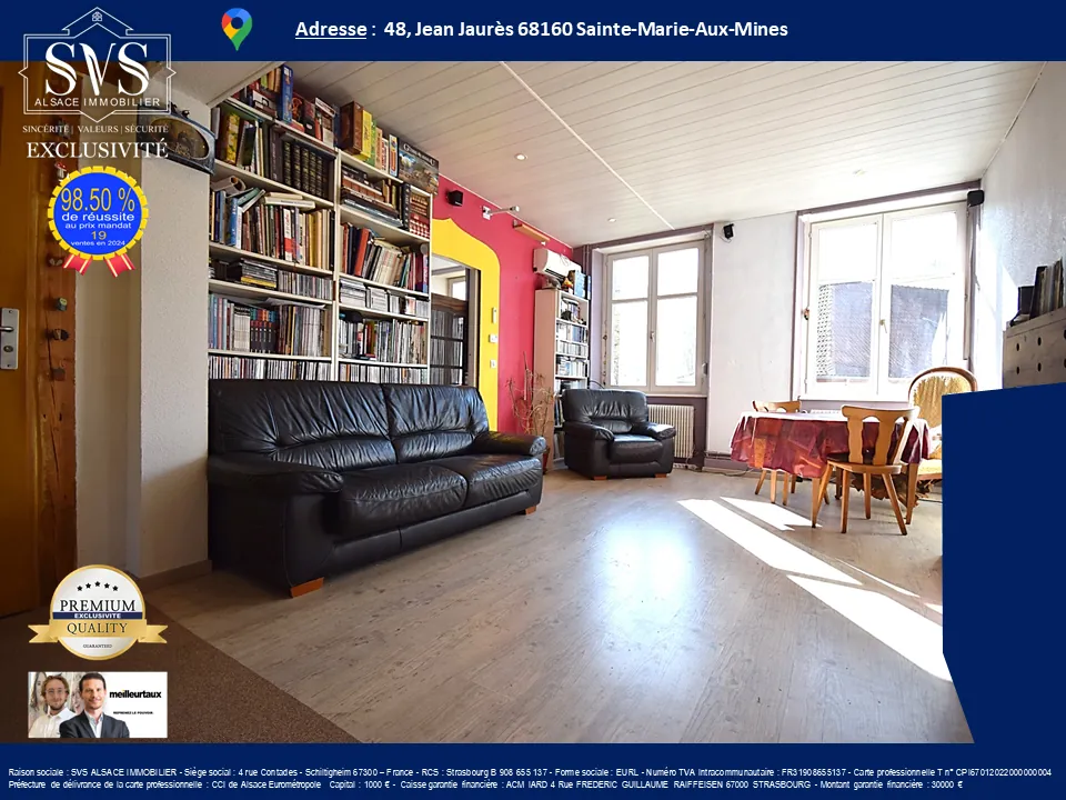 Appartement F4 de 70,61 m² avec jardin et cave à Sainte-Marie-aux-Mines 