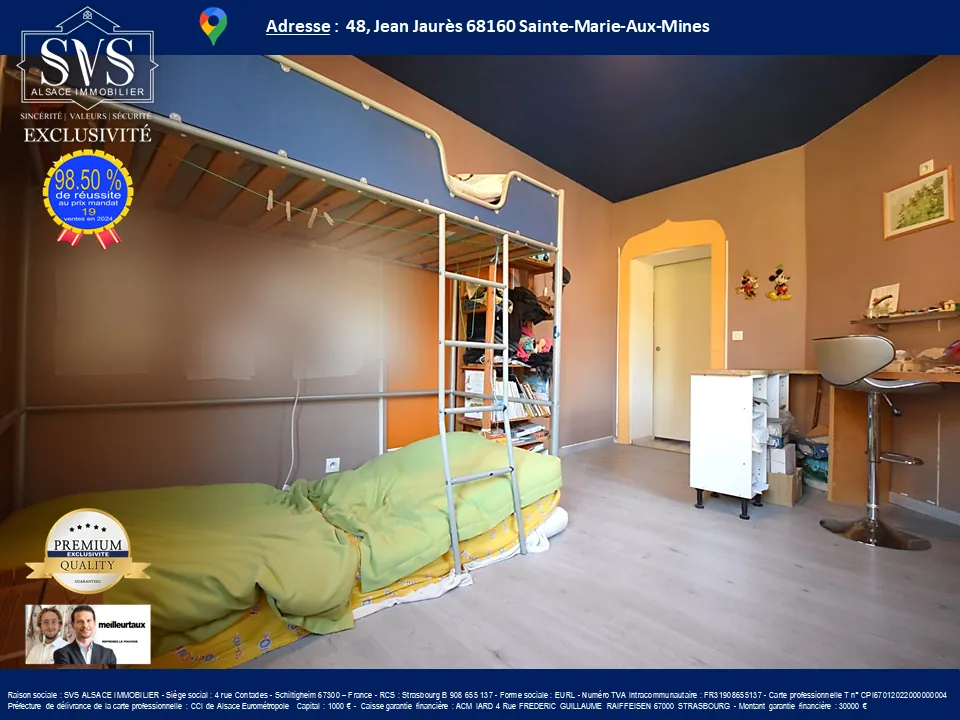 Appartement F4 de 70,61 m² avec jardin et cave à Sainte-Marie-aux-Mines 