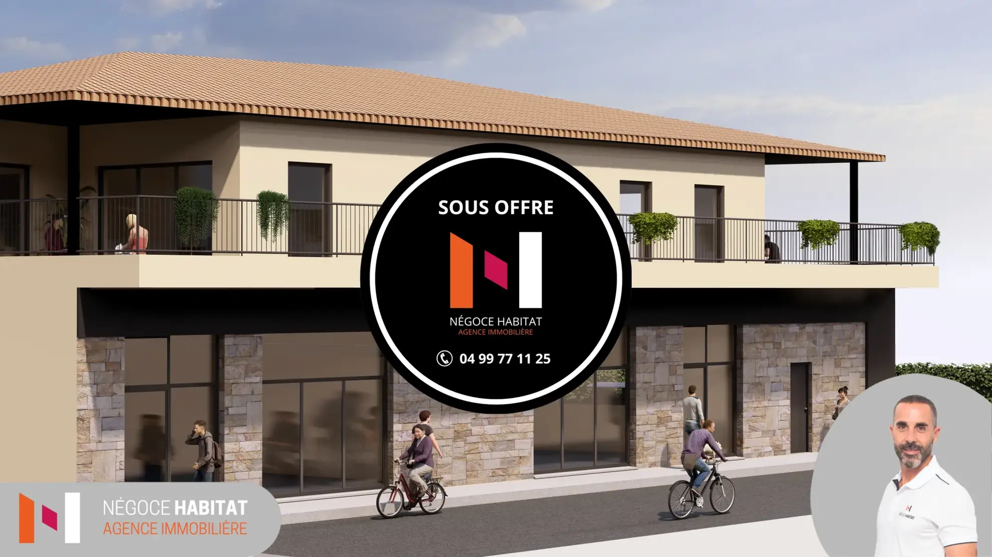 Appartement T3 de 72 m² avec grande terrasse à Lauret - peut bénéficier du PTZ