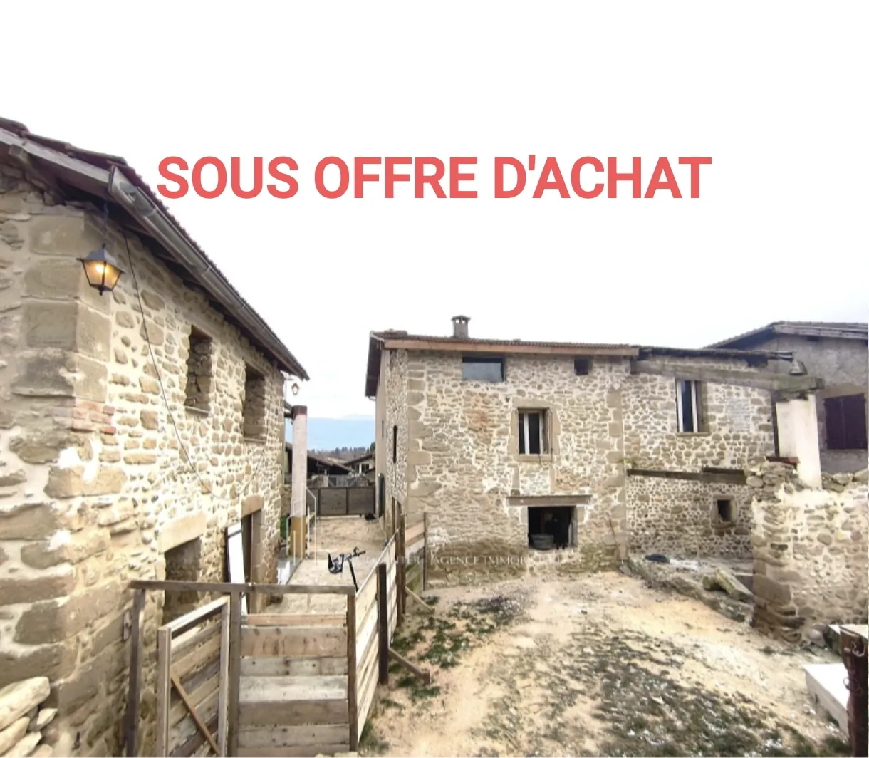 Ensemble immobilier avec deux maisons en pierre et dépendances à Saint-Lattier