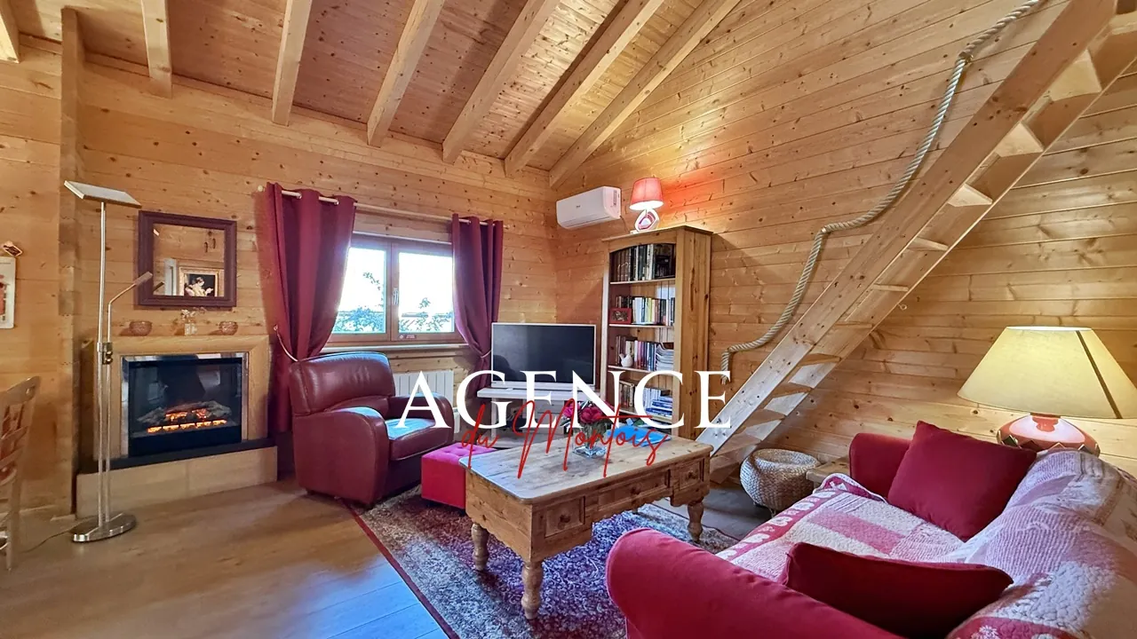 Charmant chalet en bois massif à Bray-sur-Seine avec jardin clos et terrasse 